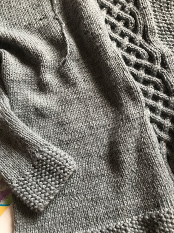 Grey Lambswool sweater - Progress