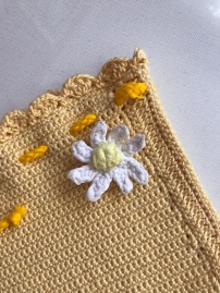 Yellow crochet bag